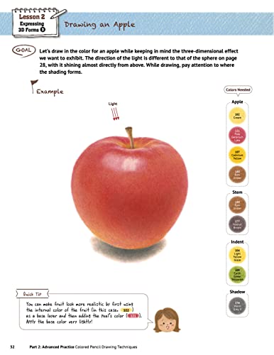 A Beginner's Guide to Colored Pencil Drawing: Realistic Drawings in 14 Easy Lessons! (with Over 200