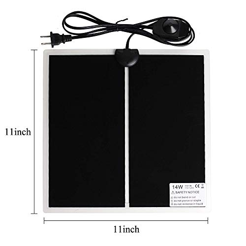KABASI Reptile Heating Pad, 14W 11x11 inch Waterproof Reptile Heat Pad Under Tank Terrarium with Temperature Control⦠- Image 3