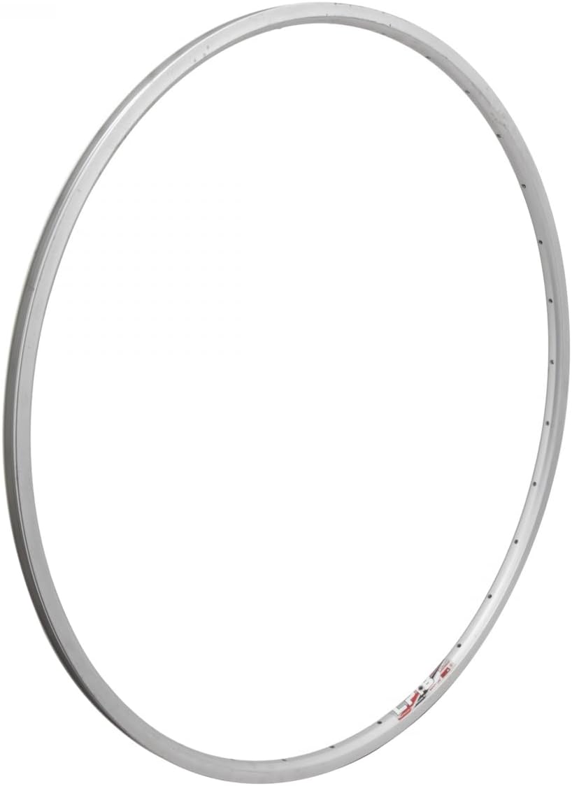 Weinmann LP18 27-Inch Silver Bicycle Rim - Alloy Double Wall, 32 Hole, Black Sidewall, Tube-Only Compatibility, Lightweight Performance Cycling Component