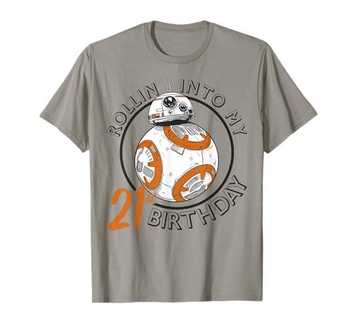 T-shirt Star Wars BB-8 portrait graphique anniversaire 21 ans unique