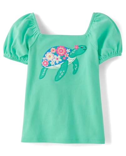 Image of Gymboree Girls' and Toddler Puff Sleeve Embroidered T-Shirt