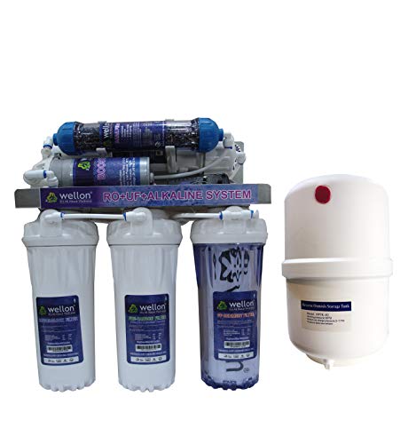 Wellon 15 LPH Under-Sink RO+UF+ Alkaline Water Purifier + Wellon Pressure Storage Tank - 10 Ltrs