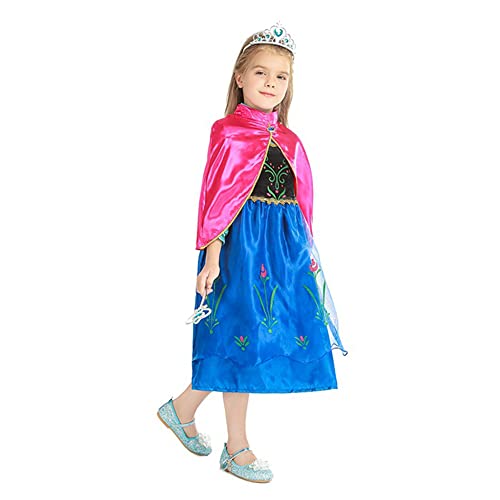 Dzyoleize Figurino Princesa Cosplay Vestido de Aniversário para Meninas de 3-8 Anos (as2, age, 7_yea