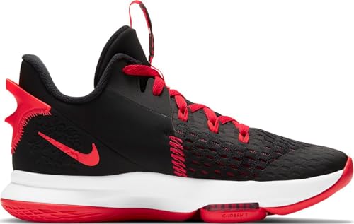 Nike Lebron Witness V Mens Basketball Trainers CQ9380 Sneakers Shoes (UK 10 US 11 EU 45, Black Bright Crimson 005)2