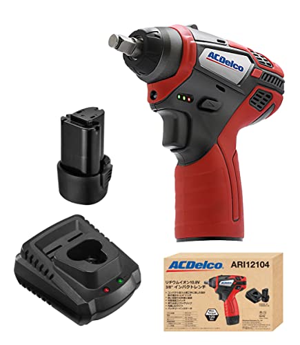 ACDelco G12 10.8V 充電式 3/8” インパクトレンチ 最大トルク120Nm 正逆転切替 LEDライト内蔵 車輌エンジン修理 ステージ建設 タイヤ交換 G12共通バッテリーシリーズ ARI12104