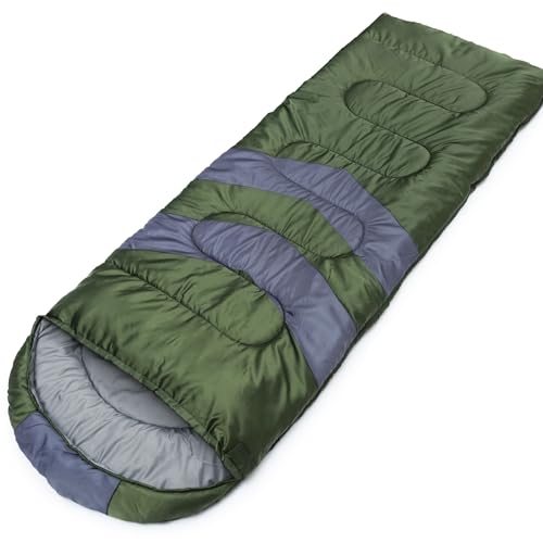 Miniatura 4 de Mallome Sacos De Dormir Para Adultos Para Clima Frío Y Cálido, Saco De Dormir Para Mochileros, Camping Para Niños De 10 A 12 Años, Niñas, Niños, Ligero, Compacto, Accesorios Esenciales Para Acampar,