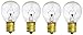 Pack of 4 - 25W Lava replacement Bulbs for Lava Lite 2124 2125 2118 2111