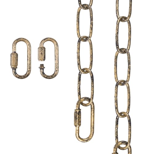 garini 6 Feet Aged Gold Light Fixture Chain, Adjustable Metal