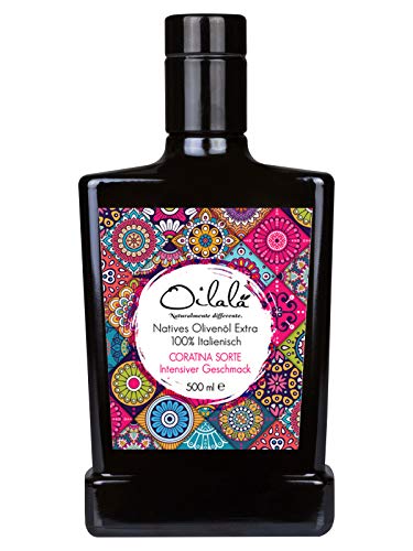 2020 21 Harvest! Oilala Extra Virgin Olive Oil, Robust Flavor, 2022 Gold Medal NYIOOC! filtered, Italian Family Farm Puglia, Italy, Coratina, Polyphenol rich, 500ml (16.9 FL Oz)