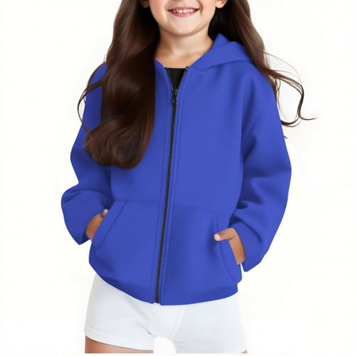 Girls Boys Zip Up Hoodies Tween Kids Full Zip Hooded Sweatshirts Fashion Casual Long Sleeve Track Jacket with Pocket2