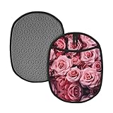 Misato's Rosebud Printed silicone pot mats, anti-scalding heat insulation pads - suitable for kitchen tables/barbecue camping