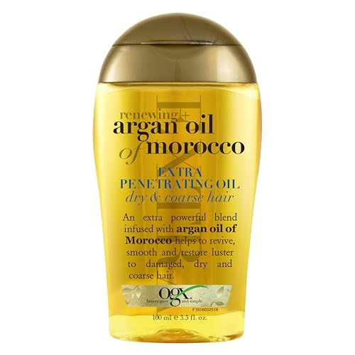 OGX Renewing + Argan Oil of Morocco Hair Oil, Extra Strength Penetrating Serum Treatment for Dry,...