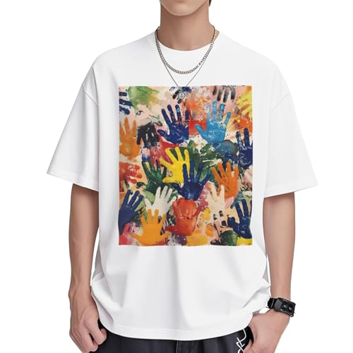 T-shirt en coton imprimé main femme : ne choisissez plus entre le confort ample et le style élégant