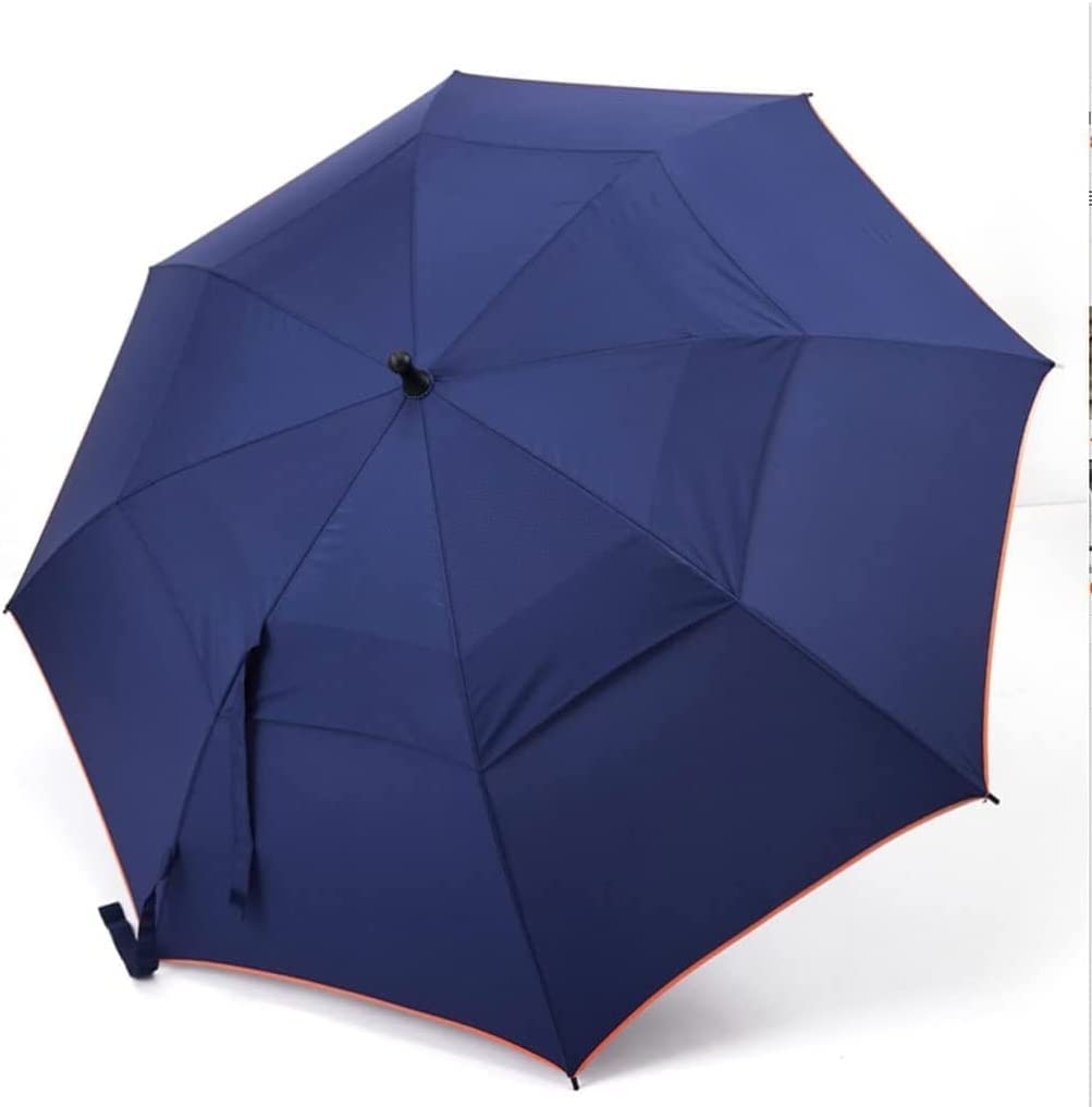 Parasol 53 -calowy Wiatrakowy Wózek Wzmacniający Wózek Na Pchanie Kompatybilny Auto Open Double Canopy Parasol Parasole Przeciwdeszczowe(Rot)