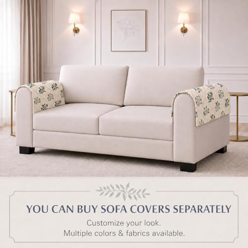 Image of STITCHNEST 'Eden Weaves Collection Series' Sofa Armrest Cover | Elegant Woven Fabric, Washable & Durable for Modern Living (18 x 22 Inches)