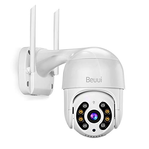 3.0 Megapixel Outdoor Security Camera,Beuui H.265+ Pan Tilt Zoom WiFi Home Surveillance IP Camera,4X Digital Zoom,2-Way Audio,Smart Human Detection PTZ