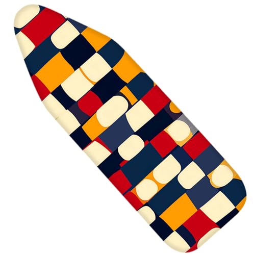 Image of Nuxovilar Colorful Geometric Blocks Ironing Board Cover 15x54 Polyester