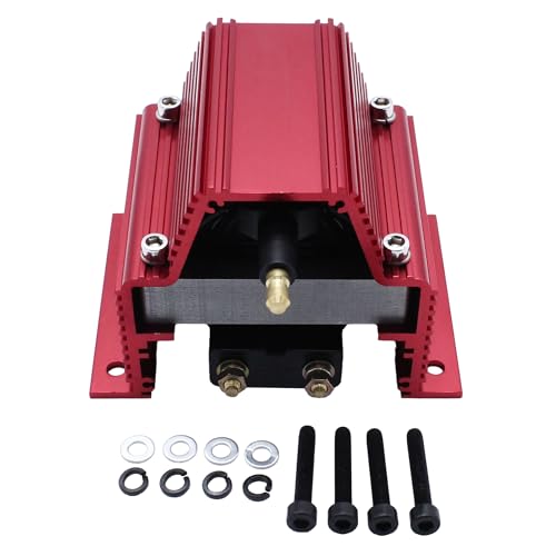 YUCHENSHLP Red Universal Pc91 12V High Output External Male E-Core Ignition Coil