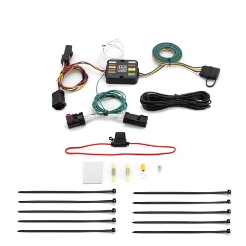 Wsays 4-Pin Trailer Wiring Harness Compatible with Jeep Liberty 2002-2007 Vehicle-Side Custom RV Blade with Plug &amp; Play Connector