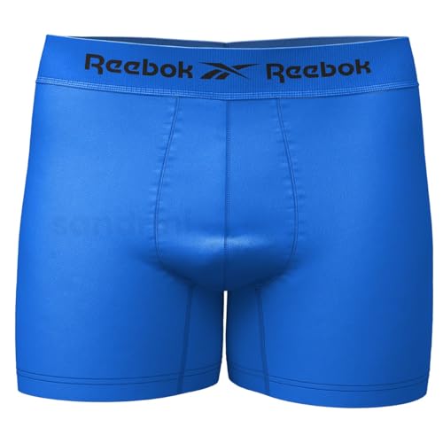 Kit 12 Cuecas Boxer Reebok Masculinas Microfibra, Adulto, Box Sem Costura + 2 Meias (BR, Alfa, G, Re