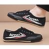 Martial Arts Shoes Mens Lightweight Traditional Kung Fu Shoes Canvas Anti-Slip Fashion Qigong Trainers,Black,9 UK #5