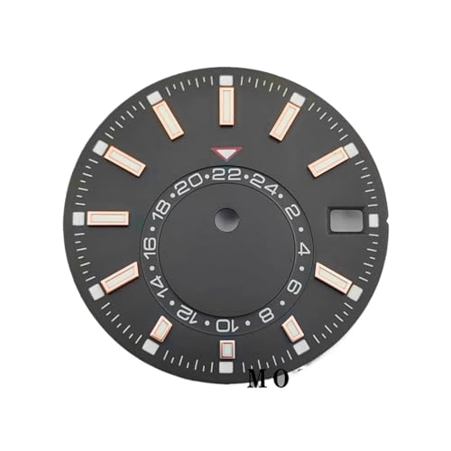 Cadran de montre vert lumineux pour exploration nocturne et modding NH35
