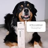 heybruno Hundekamm Langhaar mit drehbaren Zinken - Profi Fellpflege Kamm für Große Hunde & Unterwolle - Ergonomischer Holzgriff - schmerzfreies Entwirren & Knoten lösen - 31 rotierende Zähne