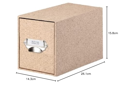 Rössler Papier 1327452390, S.O.H.O CD Drawer Box, Cacao, 143 x 158 x 261 mm, Storage Box for Approx. 47 CDs - Image 2