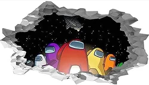 Miniatura 2 de Calcomanías de pared de unicornio Among Us para dormitorio, feliz día de escuela para decoración de pared para niños, escritorio de computadora,