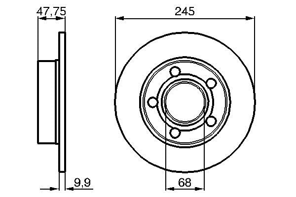Bosch 0986479b56 Disque de frein haute performance à finition géométrique - 2