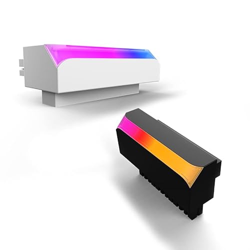 ATX 24 Pin 90 Gradi Adattatore Spina di Alimentazione Cordless ARGB Arcobaleno PC Scheda Madre Cavo di Alimentazione Connettori FAI DA TE Modulare - Alimentatore - Immagine 7