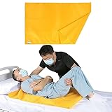 WASHINBED Flat Transfer Slide Sheet for Patient and Repositioning Easy Apply and Use,Yellow Color (Yellow, 56 * 78 Inches)