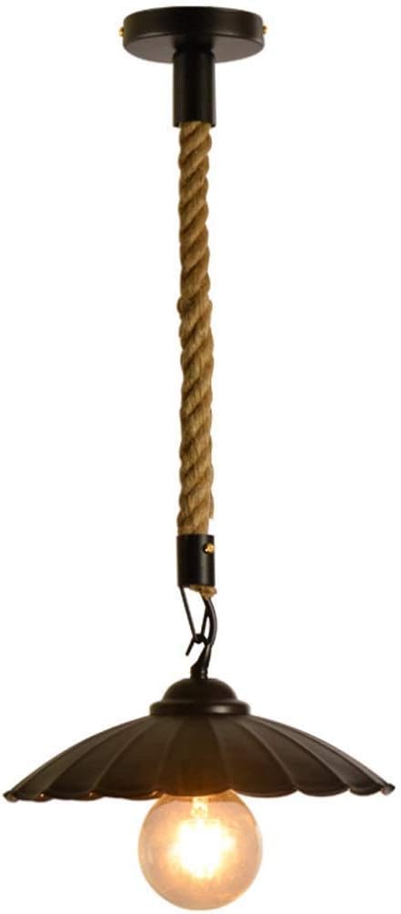 OZZKI Hanglamp Vintage Gevlochten Touw Opknoping Hanglamp Retro Industriële Loft Plafondlamp Metalen Houder Edison Wandkandelaar Kroonluchter Lamp Armatuur Met E27 Sockets for DIY Home Decor Geen Lamp