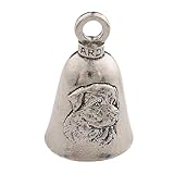 Guardian Bell Rottweiler Good Luck Bell w/Keyring & Black Velvet Gift Bag | Motorcycle Bell | Lead-Free Pewter | Made in USA