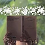 Eawfgtuw Juego de adhesivos de pared de ratán con flores blancas, arte decorativo de PVC despegable para Ho