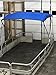 Cypress Rowe Outfitters Replacement Bimini Top Canvas with Boot, Royal Blue 8' Long x 8' Wide, 16oz, 4 Bow, fits 91-96