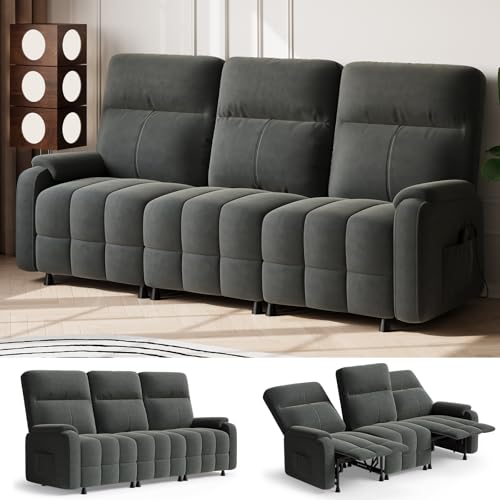 Devoko Canapé électrique 3 Places, Canapé Relax inclinable jusqu'à 155°,