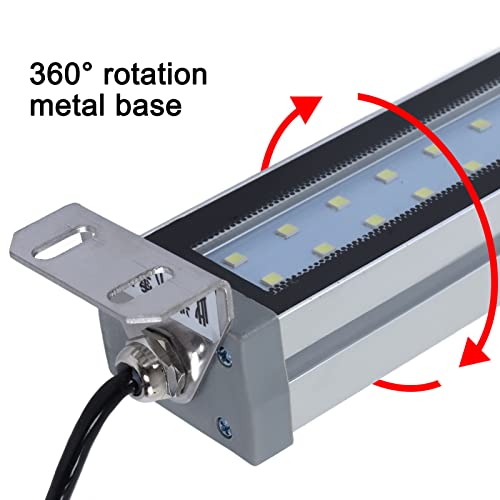Industrial LED Tube Light, 24V 12W Aluminum Alloy LED Working Light White Source IP67 Explosion Proof Machine Tube Light For CNC Machine Tool Machining Center Work by Estink - Image 6