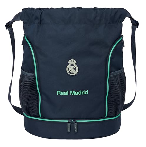 REAL MADRID 2ª EQUIPACIÓN 25/26   Mochila Saco, Mochila, Ideal para Niños de Diferentes Edades, Cómoda y Versátil, Calidad y Resistencia, 34x15x43 cm