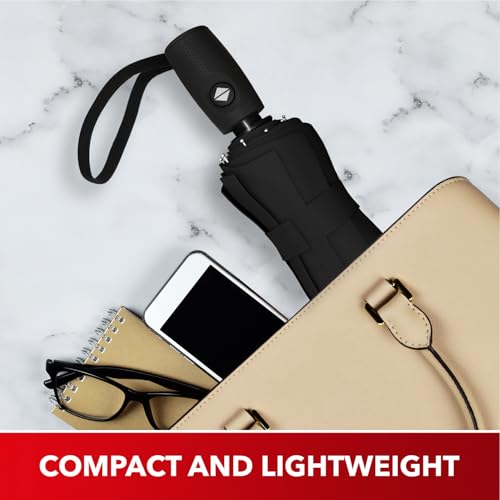REPEL Windproof Travel Umbrella - Compact & Withstands Winds up to 85MPH , Strongest Premium Auto Folding Umbrella for Rain and Sun - Durable, Light & Portable for Women & Men , Fits Backpack & Cars - Image 7