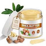 Beurre de karité bio 220 g, pur, brut et non raffiné, fouetté. Baume à lèvres, beurre corporel, crème hydratante, lotion pour tous types de peau, visage et cheveux