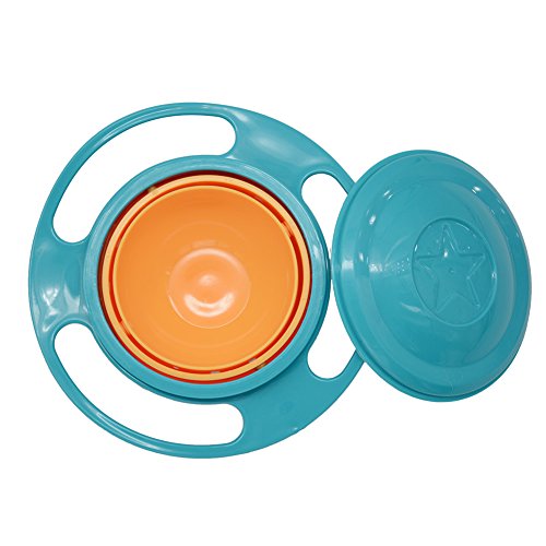 Ztl Gyro Bowl 360 Dgree Rotation Spill Resistant Gyroscopic Bowl With Lid #TOP1
