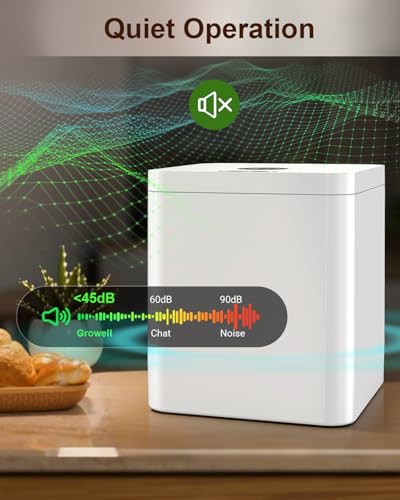 5.2L Large Electric Composter for Kitchen, Smart Odorless Compost Bin with 2-in-1 Activated Carbon Filter, Large LED Display, Child Lock, Auto-Cleaning, Indoor Countertop Food Waste Composting Machine