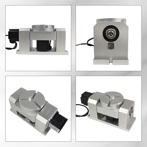 CNCTOPBAOS CNC 5th Axis Rotary Table Indexing Head Rotational 4th A and C Axis Linkage Dividing Head,Two Waterproof Nema23 Motor,No Backlash Harmonic Reducer Gearbox 50:1 for Engraving Milling Machine by CNCTOPBAOS - Image 2