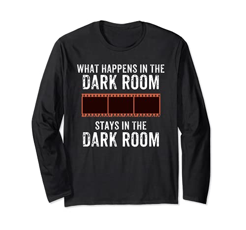 Dark Room Photographer Photography Camera Film Photo Lens Long Sleeve T-Shirt, Black