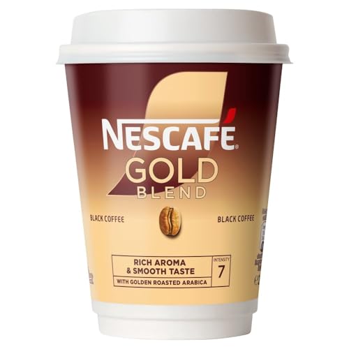 Nescafe & Go Gold Blend Black Coffee Foil-sealed Cup for Drinks Machine Ref 12033810 - Pack 8