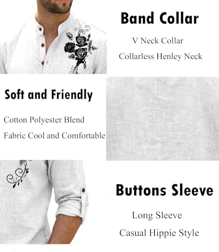 Image of Zombom Men's Cotton Polyester Blend Mandarin Collar Self One Design Printed Full Sleeve Regular Fit Casual Short Kurta