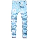 Matériau : ce jean pour homme est fabriqué en coton et denim, avec un jean déchiré élégant en denim super doux, très confortable à porter au quotidien. Doux, durable, respirant, confortable et extensible. Peut contenir jusqu'à plusieurs lavages et maintient une bonne apparence, ils ne se froissent pas et ne se froissent pas, sont faciles à ranger et à entretenir. Parfait pour le printemps, l'été, l'automne et l'hiver.