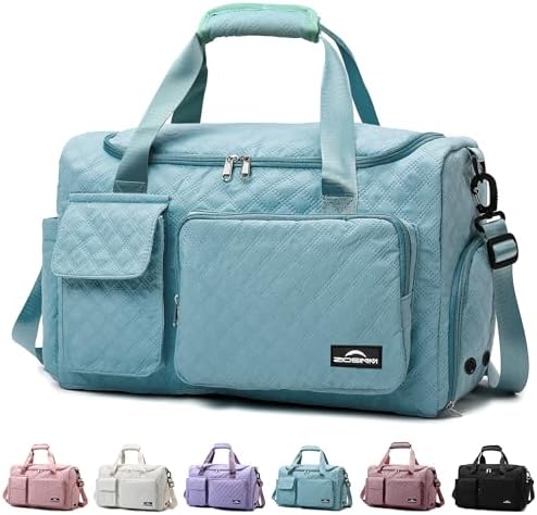 ZIOSINM Sporttasche Damen, Reisetasche Damen mit Nassfach | Wasserdichter Reisetasche Handgepäck mit Schuhfach Weekender, Schwimmtasche, Kleine Sporttasche für Kinder Mädchen und J