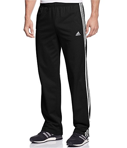 adidas Men's Essentials Track Pants, Black/Black/White, Large